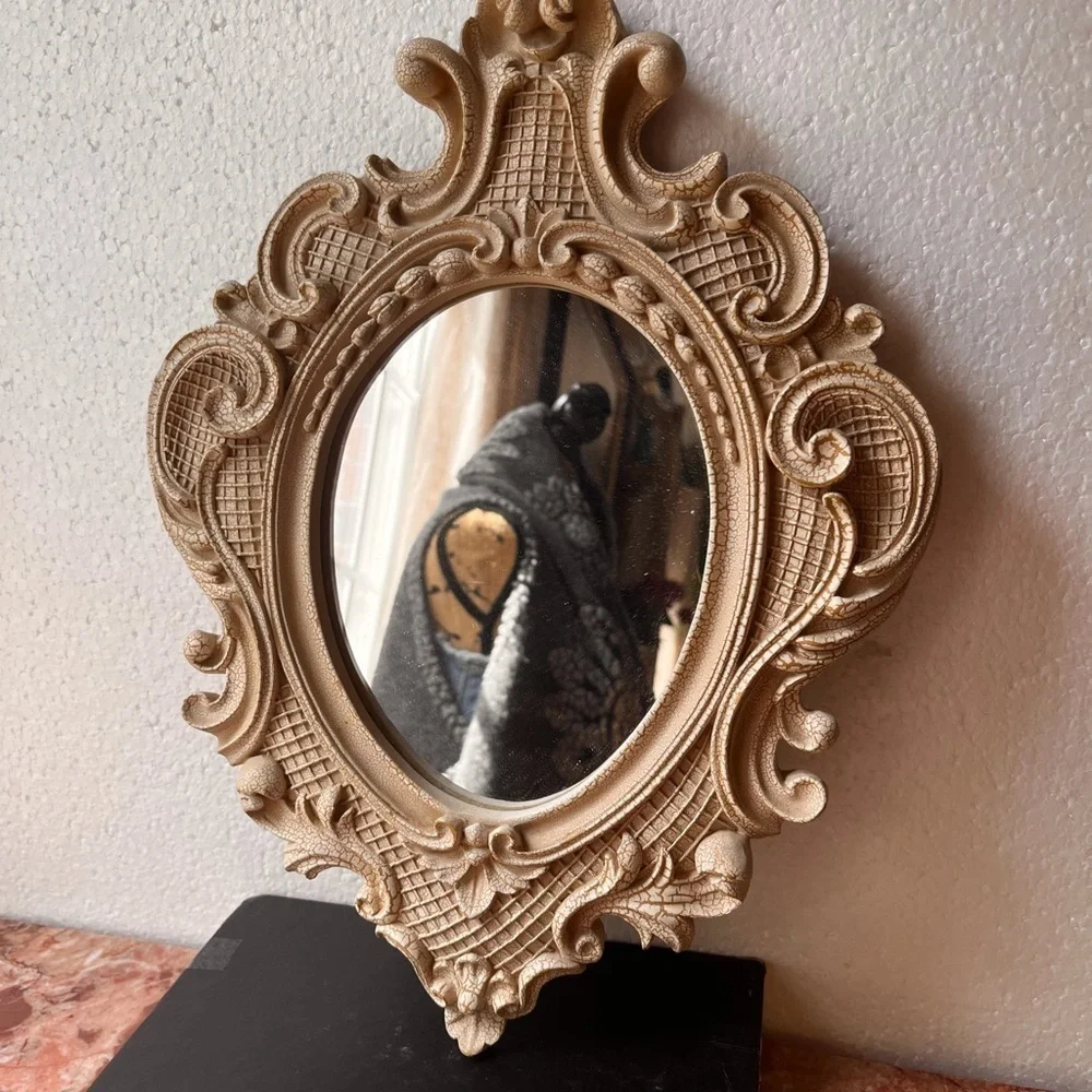 Vintage French Rococo style Oval Mirror wall mirror